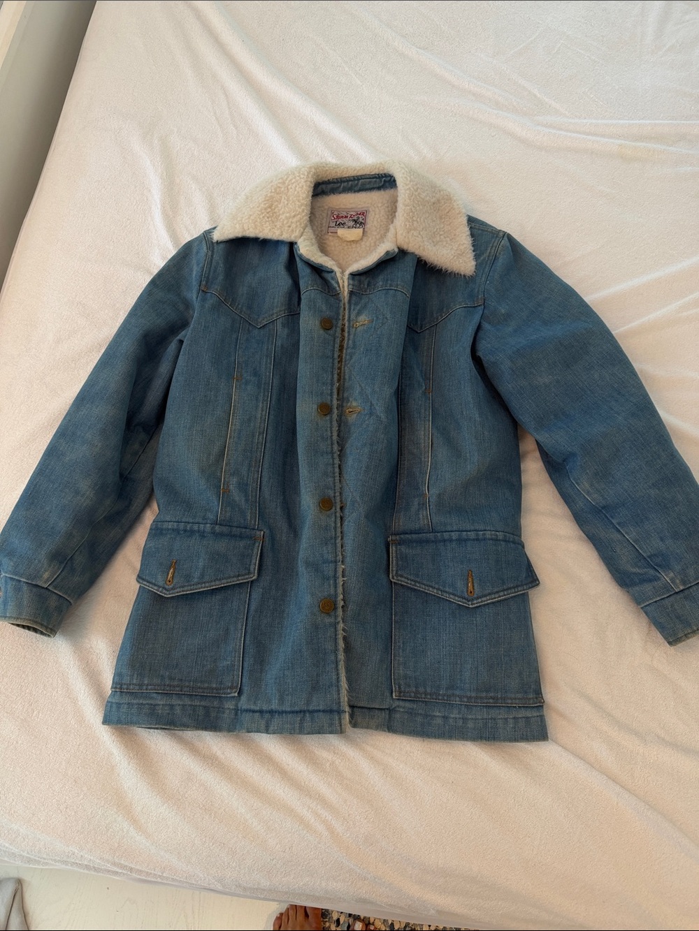 Lee vintage 70s storm rider denim Sherpa jacket coat